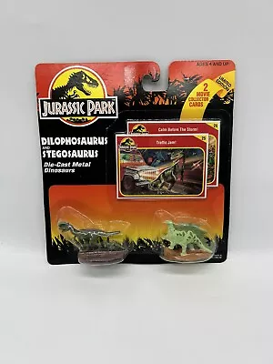 Buy MOC 1993 Kenner Jurassic Park Film Diecast Metal - Dilophosaurus + Stegosaurus • 19.99£