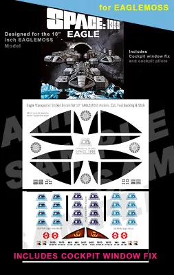 Buy STICKER DECAL MARKINGS For The 10 INCH Space 1999 EAGLEMOSS EAGLE TRANSPORTER • 11.95£