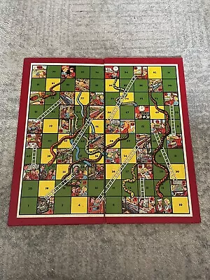 Buy Vintage Snakes And Ladders Board - Train Ride To The Seaside  • 10£