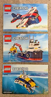 Buy Lego Creator 31045 Ocean Explorer 3-in-1 Original Instruction Manuals Only • 4.99£