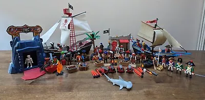 Buy Playmobil Bundle - Redcoat Ship, Pirate Ship, Fort, Dungeon, Boats And Extras • 75£