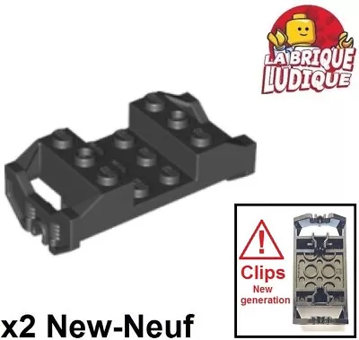 Buy LEGO X2 Train Wheel Bogie Support/ Holder RC Pins Axle Rich Black/Black 38339 • 4.87£