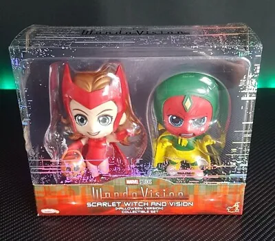 Buy Hot Toys Cosbaby Scarlet Witch And Vision Halloween Version Wandavision MISB • 159.99£