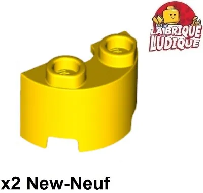 Buy LEGO 2x Cylinder Half Half Half 1x2x1 Yellow/Yellow 68013 NEW • 1.24£