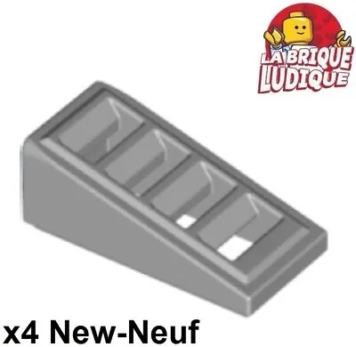 Buy LEGO 4x Slope Brick Gradient Angled 18 2x1x2/3 Grill Grey / L B Gray 61409 New • 2.50£