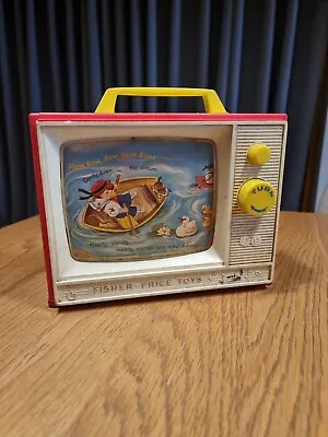Buy Fisher Price Toy Vintage 1966 Two Tune Giant Screen Music Box TV Fully Working  • 19£