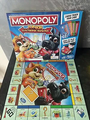 Buy Monopoly Junior Electronic Banking Board Game Hasbro 2017 Complete & VGC • 9.99£