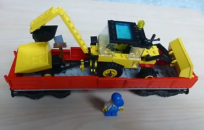 Buy ***** Vintage  LEGO Trains 4543 RAILROAD TRACTOR FLATBED - Complete • 29.90£
