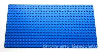 Buy LEGO BASEPLATE BLUE 16x32 PINS - Actual Dimensions 12.8cm X 25.6cm X 0.3 - NEW • 14.99£
