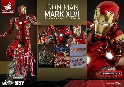 Buy Hot Toys Mms608d42 Iron Man Civil War Mark Xlvi 46 Diecast Exclusive 1/6 Stock • 419.58£