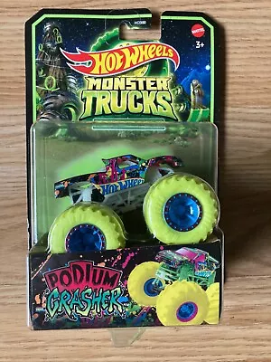 Buy Hot Wheels Monster Truck 1.64 Glow In Dark PODIUM CRASHER - £8.99 - FREE POSTAGE • 8.99£