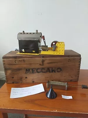Buy Mamod Meccano Stationary Steam Engine Wooden Box Machine Toy Retro Vintage • 109.99£