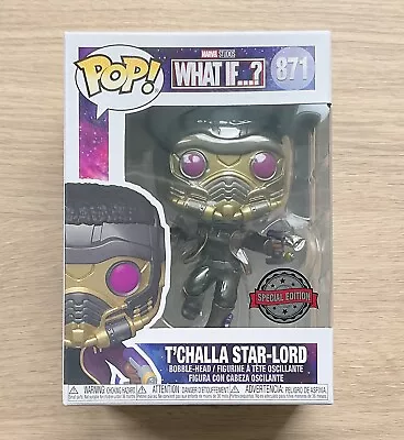 Buy Funko Pop Marvel What If? T'Challa Star-Lord Metallic #871 + Free Protector • 11.99£