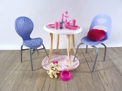 Buy Vintage Barbie Furniture Dining Table 2 Chairs Boho Style Accessories As Pictured (14516) • 17.42£