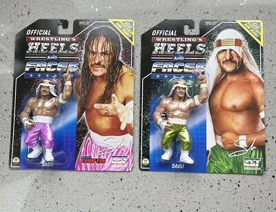 Buy Heels & Faces Samu Moc Variant Bundle Hasbro WWE WWF Chella Wrestling Figures • 120£