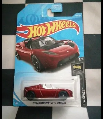 Buy 2018 Hot Wheels Tesla Roadster With Starman HW Space Long Card  109/250 #2/5 • 7.99£