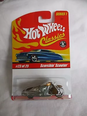 Buy Hot Wheels 2005 Classics Series 1, Scorchin' Scooter Gold Chrome Sealed In Card • 4.99£