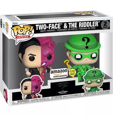 Buy DC Heroes: Two-Face & The Riddler Exclusive GID Funko Pop! Vinyl 2 Figures  • 19£