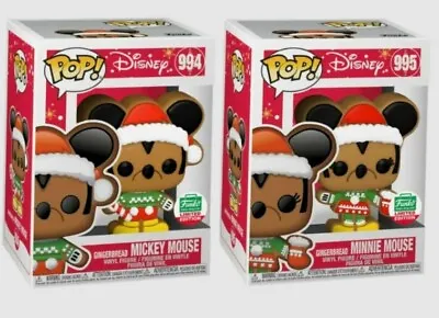 Buy BNIB Funko POP Disney Gingerbread Mickey Minnie Mouse Ltd Edition Xmas #994 #995 • 59.99£