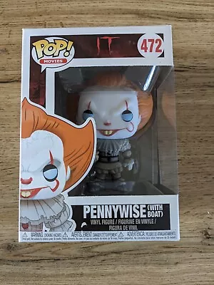Buy Funko - POP! Movies - IT - Pennywise With Boat # 472 - Vaulted - Original Box F4 • 12.99£