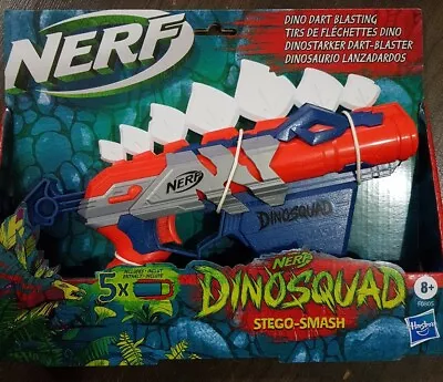 Buy NERF DinoSquad Stego-Smash Dart Blaster 4-Storage 5-Darts Pull-Back Priming  • 24.99£