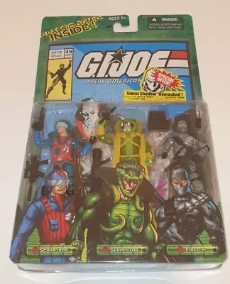 Buy GI Joe Action Force Firefly Serpentor Scrap Iron 3 Pack Carded Comic O-ring • 75£