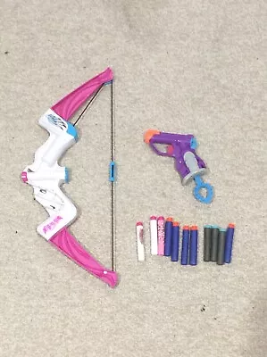 Buy Nerf Bow, Gun And Bullets • 6.50£