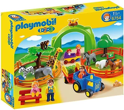 Buy Playmobil 6754 1.2.3 Large Zoo  • 155£