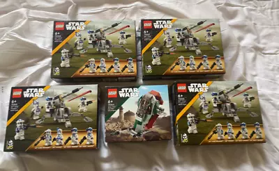 Buy Lego Star Wars 4X 501st Battlepack 75345 & 1X Boba Fett Microfighter 75344 • 60£