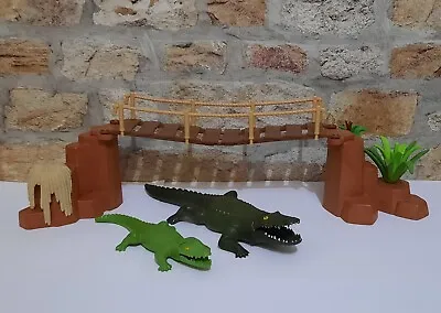 Buy Playmobil Rope Bridge With Crocodiles Bundle, Western Adventure Playset • 14.90£