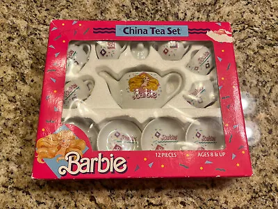 Buy 1989 Vintage Barbie Doll House China Tea Set 12 Pieces With Box • 14.17£