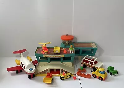 Buy Fisher Price Vintage Play Family Airport Bundle Helicopter - Aeroplane - Car Etc • 47.99£