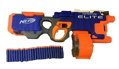 Buy NERF N-Strike Elite HyperFire Blaster & Bullets • 17.97£