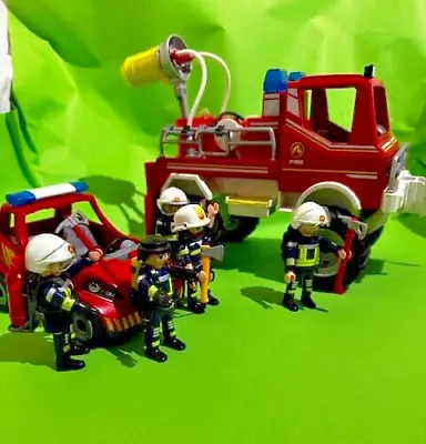 Buy PLAYMOBIL Fire Truck, Fire Car And People • 9£