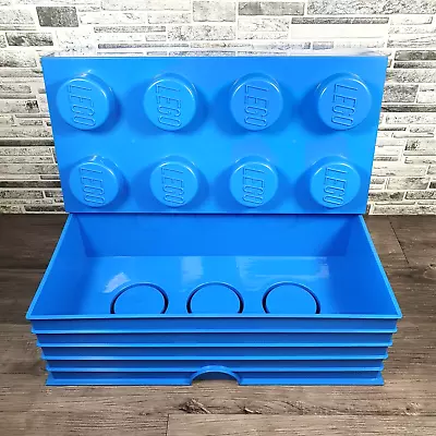 Buy Large Genuine LEGO Brick 8 Stud Storage Box Container Blue • 25.99£