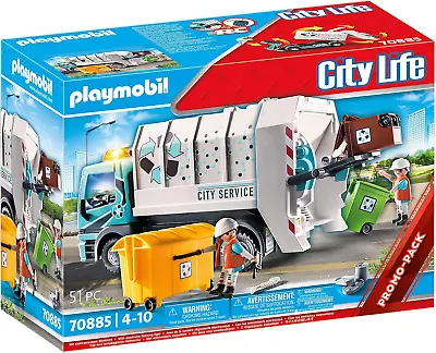 Buy PLAYMOBIL City Life 70885 Recycling Truck With Flashing Light, RC-Compatible, 4+ • 62.63£