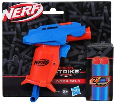 Buy Hasbro Nerf Alpha Strike Slinger SD-1 Single-Fire Dart Blaster + 2 Darts • 10.95£