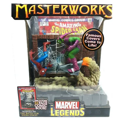 Buy Marvel Legends Masterworks Spiderman Vs Green Goblin PVC Figure Toy Biz • 128.95£