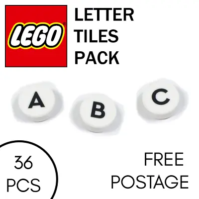 Buy 36 Genuine LEGO Printed Letter Tiles - Round 1x1 Tiles Great For Signs Or DOTS! • 5.95£