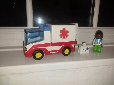 Buy Playmobil 123 Ambulance With Doctor And Medical Case • 6£