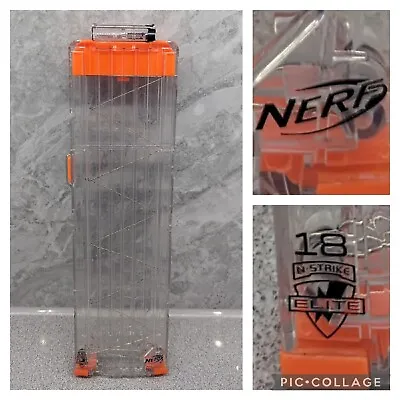 Buy Nerf N-Strike Elite 18 Dart Clear Magazine Clip Attachment Accessory Rapidstrike • 9.99£