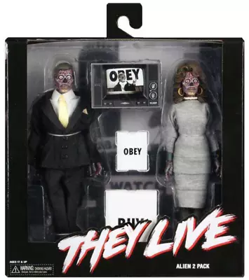 Buy John Carpenter THEY LIVE Retro Action Figure 2-Pack Aliens They Live Box NECA • 115.26£
