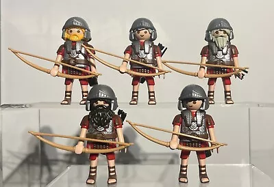 Buy Playmobil 5 Custom Roman Archers 💥Rare Set💥Soldiers Ideal For Siege Towers • 16£