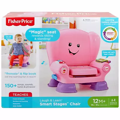 Buy Laugh And Learn Chair Pink Fisher-Price Smart Stages Interactive Activity Toy UK • 49.99£