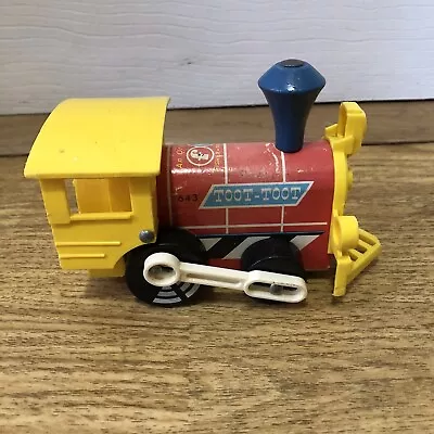 Buy Vintage 1980 Fisher Price #643 Wooden Toot Toot Train, Wood Train Engine *Read* • 6.60£