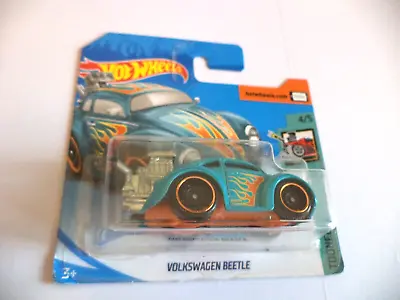 Buy New VW VOLKSWAGEN BEETLE Hw Tooned HOT WHEELS Toy Car Flames Blue • 6.99£