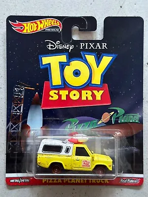 Buy 2018 Hot Wheels Premium TOY STORY PIZZA PLANET TRUCK Real Riders Disney • 79.99£