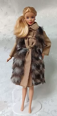 Buy Vintage Mattel Barbie Coat 1972 Suede 'n Fur #3491 • 9.85£