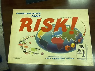 Buy Vintage Risk Board Game Waddingtons 1960s • 11.50£
