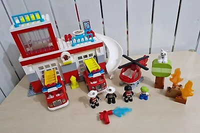 Buy 🔥🚒 Lego Duplo 10970 Large Fire Station And Helicopter Playset Extra Fire Truck • 55£